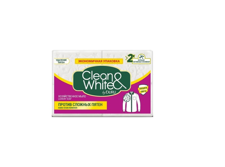 Duru Clean White Хозяйственное мыло для удаления пятен 120 г х 4шт