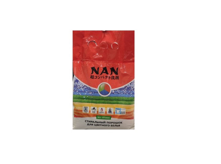 NAN Корея Стиральный порошок для цветного белья Без запаха 2,4кг
