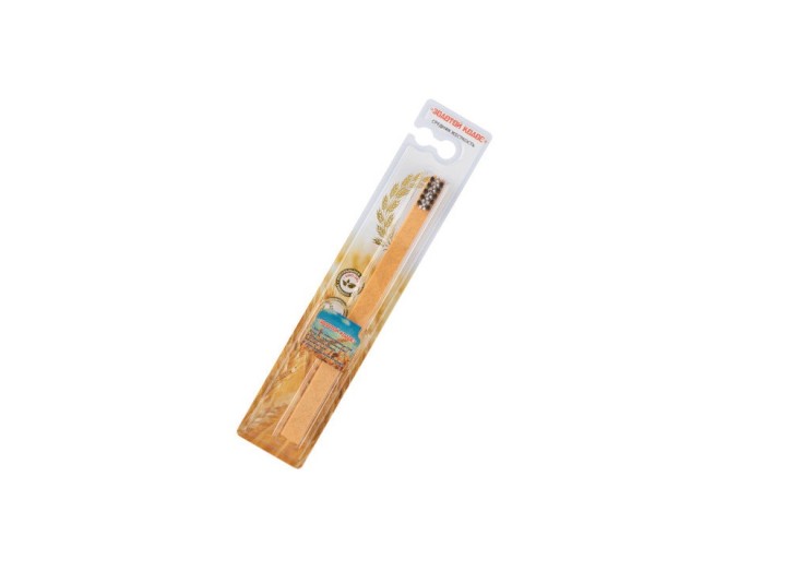 Vilsen Brush Зубная щетка Золотой Колос БИО ЭКО с комбинированной щетиной,средняя