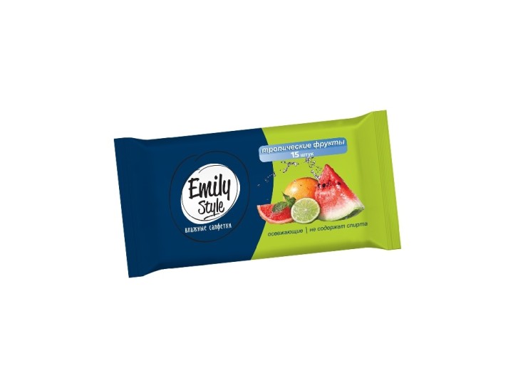 Emily Style UE-001 Влажные салфетки Тропические фрукты 15шт