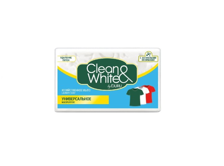 Duru Clean White Хозяйственное мыло Универсальное 120 г х 2шт